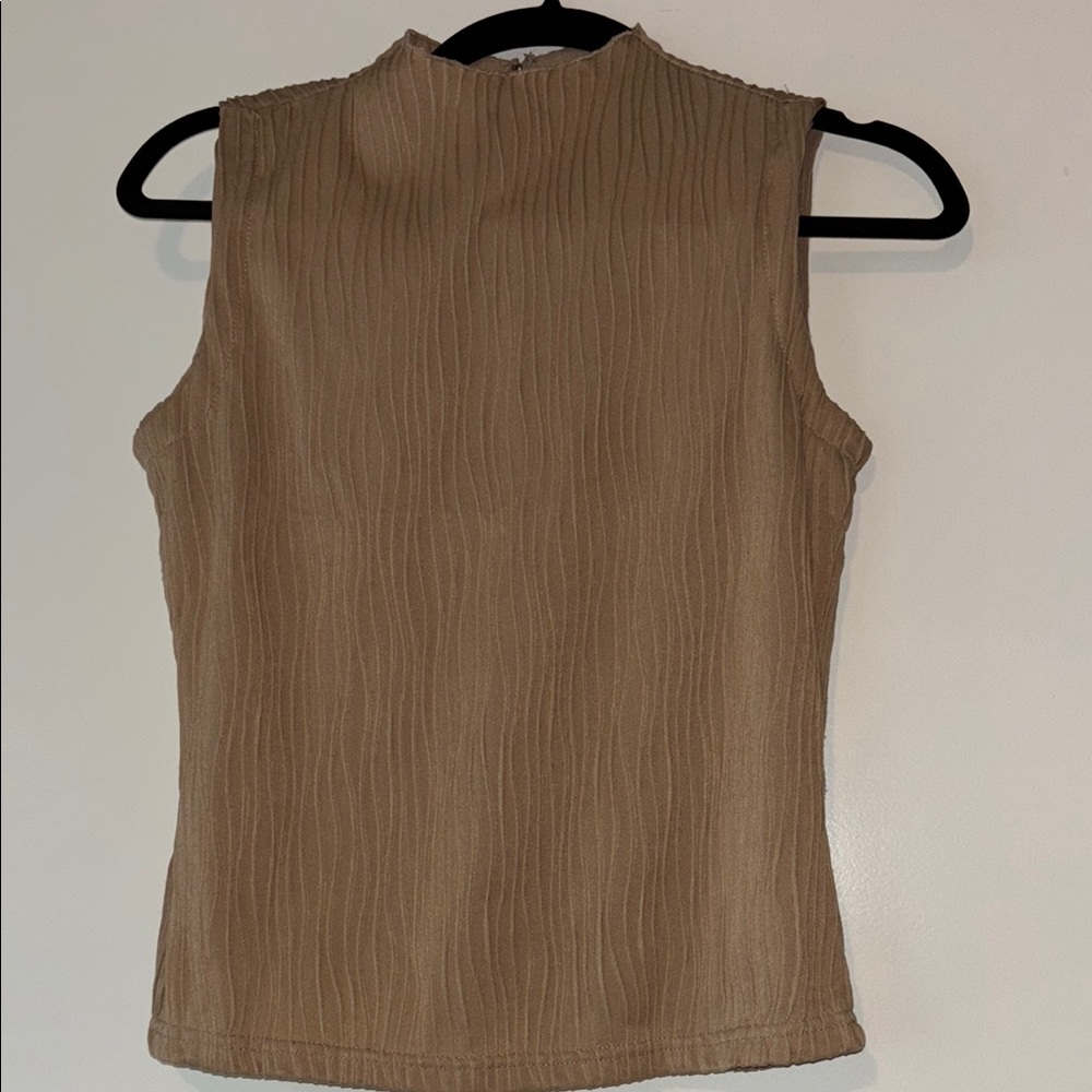 Sleeveless Tan Top